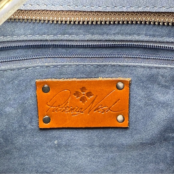 Patricia Nash 10th Anniversary Edition Blue Leather Handbag - Picture 4 of 7